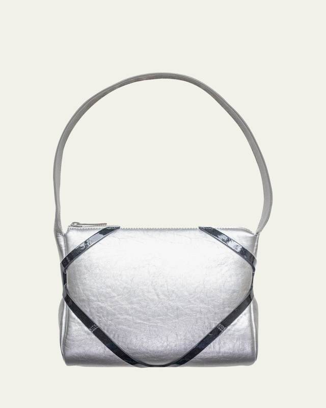 The Pillow Distressed Top-Handle Bag